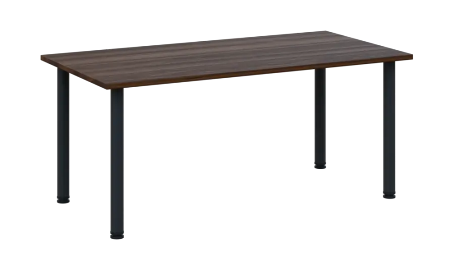 CRTR 160 jídelní stůl, kovová podnož černá, deska 25 mm, 1600x800 mm, ořech královský